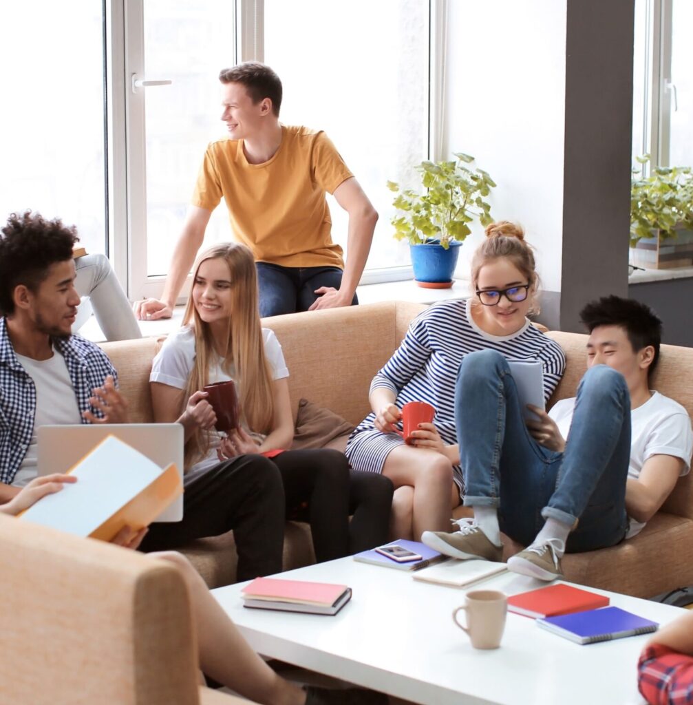 University students in a common area