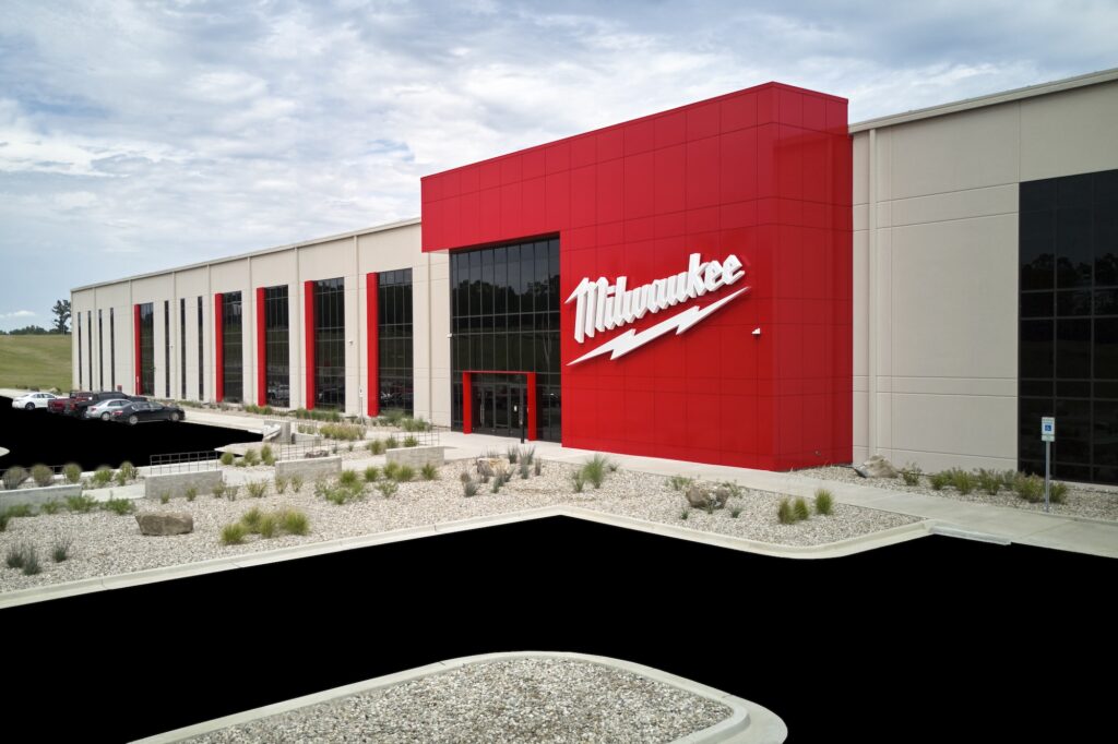 Milwaukee Tool facility ground level angle